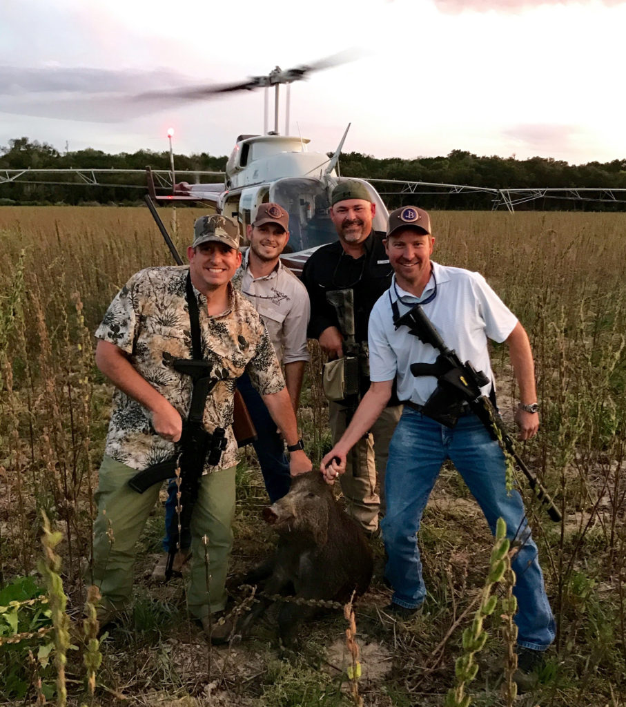 helicopter hog hunting trip texas